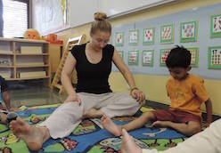 Samantha Caras teaching yoga at AKA Hyderabad Samantha Caras teaching yoga at AKA Hyderabad