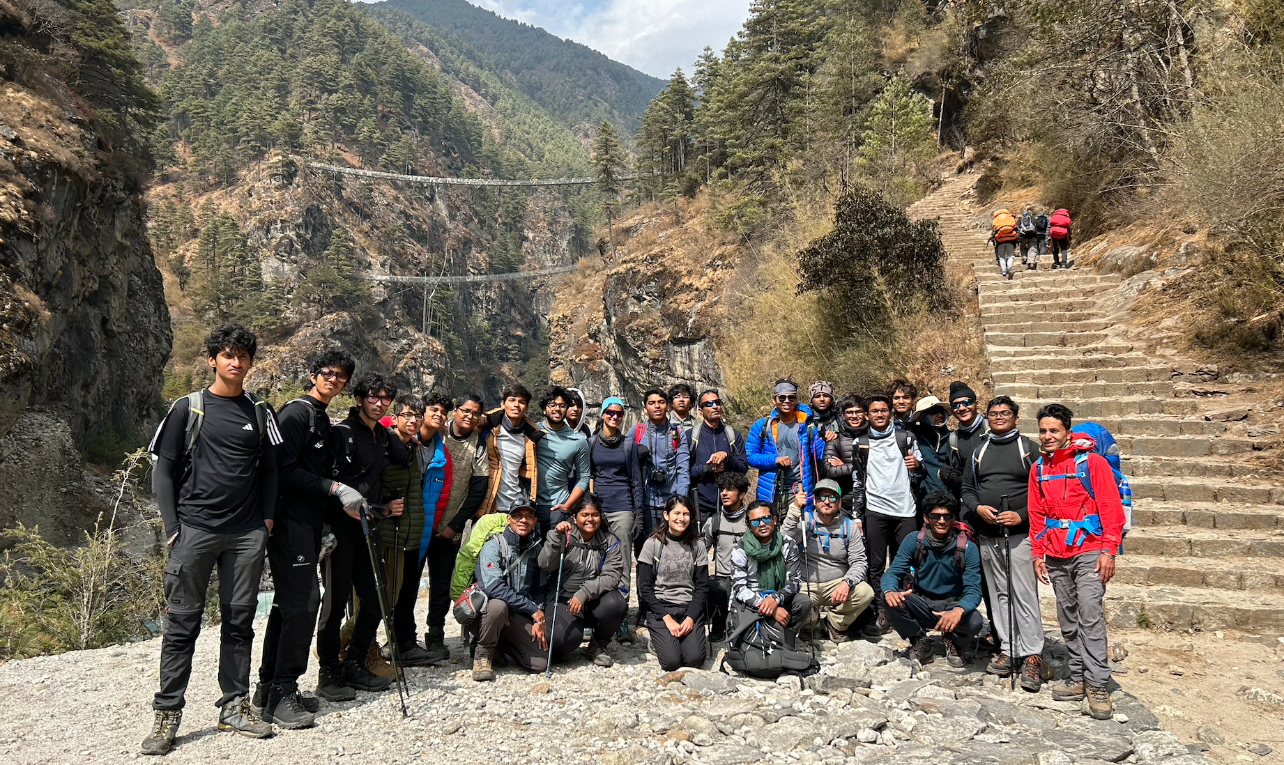 Students and staff who participated in the trek