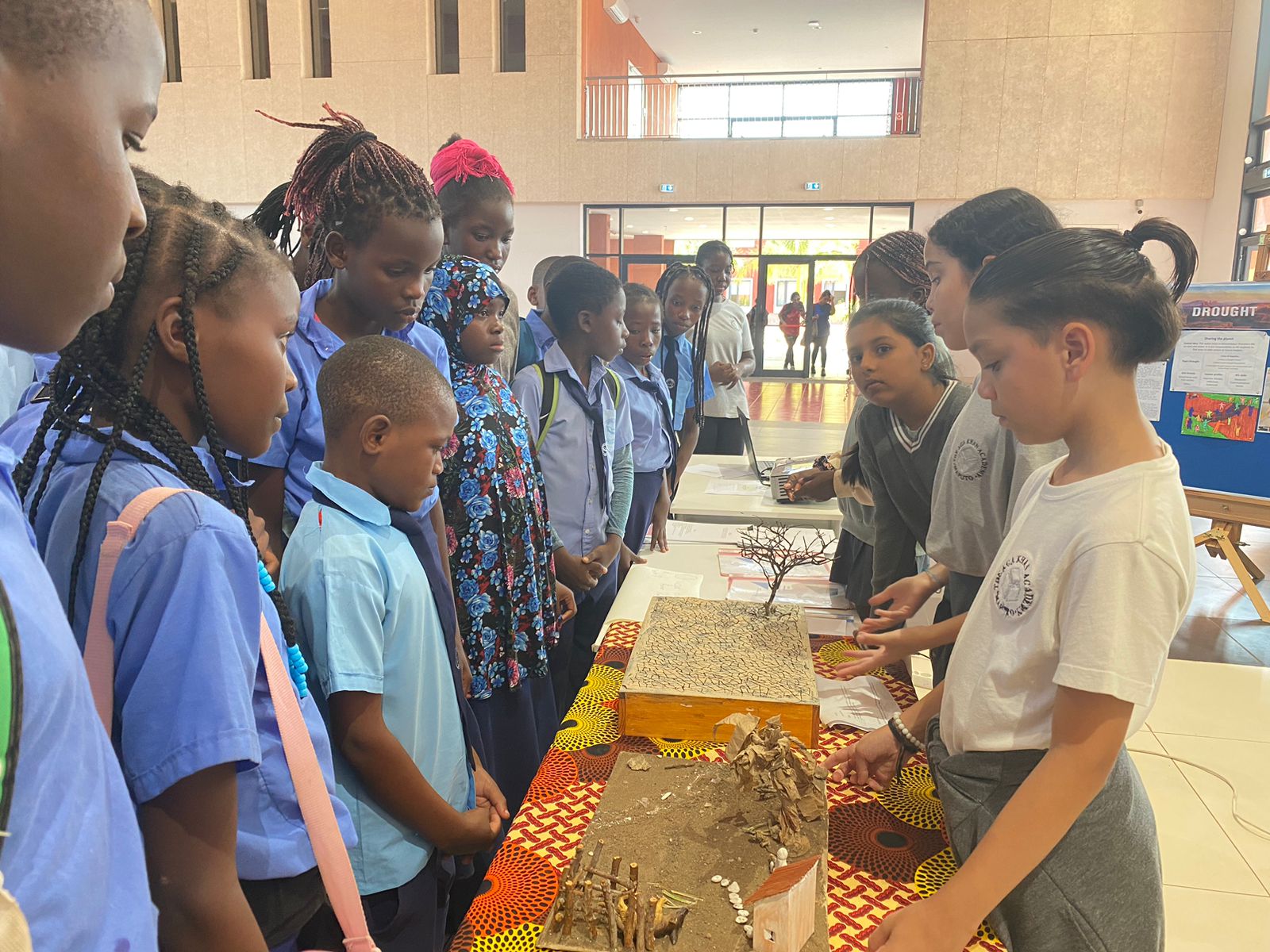 Students presenting their project on droughts